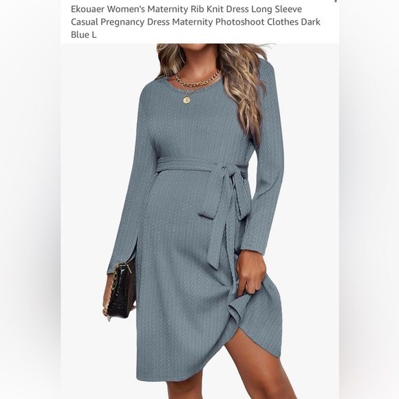 Ekouaer Maternity Dress for Spring Fall in size L - Picture 5 of 5